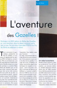 Rallye Gazelles - Loisirs Santé - édition Nationale - 3 pages page 1