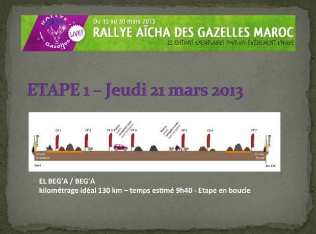 Rallye des Gazelles 2013 - le parcours
