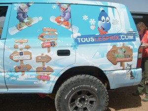Rallye des gazelles 2014 - Affichage sponsors