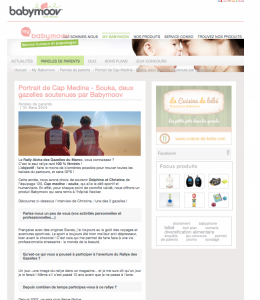 Deux gazelles soutenues par Babymoov