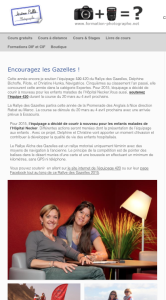 Jérôme Pallé encourage les gazelles