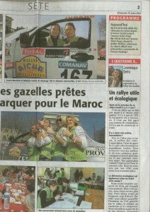 Gazelles à Sete Quotidien régional Sète - Mars 2007