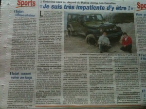 Rallye : Hebdo article rallye des Gazelles 