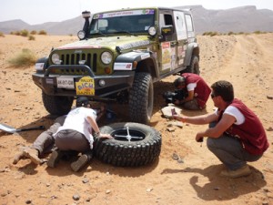 Rallye des Gazelles 2010 -Jante tordue 